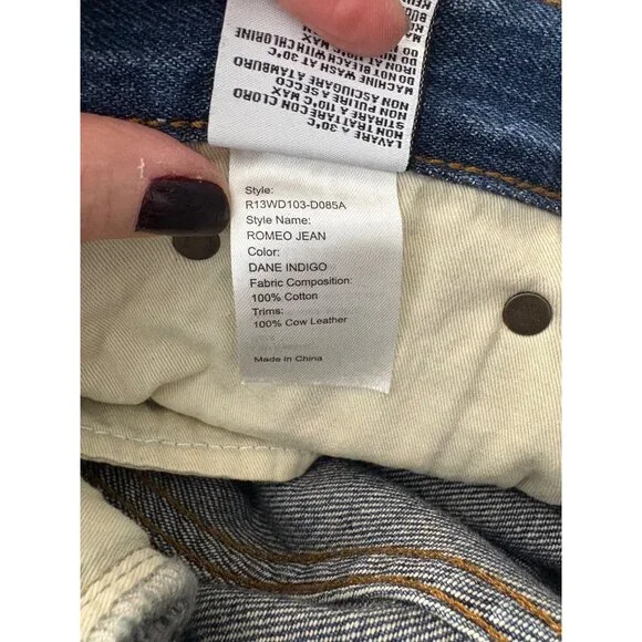 R13 Romeo Mid-Rise Straight-Leg Jeans-sz 25 - Picture 12 of 14